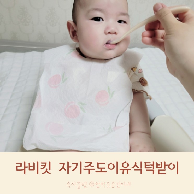라비킷 일회용턱받이 외출시 편리해요