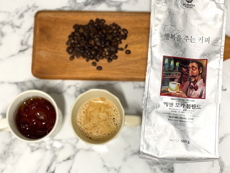 맥널티 행복을주는커피 홈카페 원두 예맨모카블렌드 500G