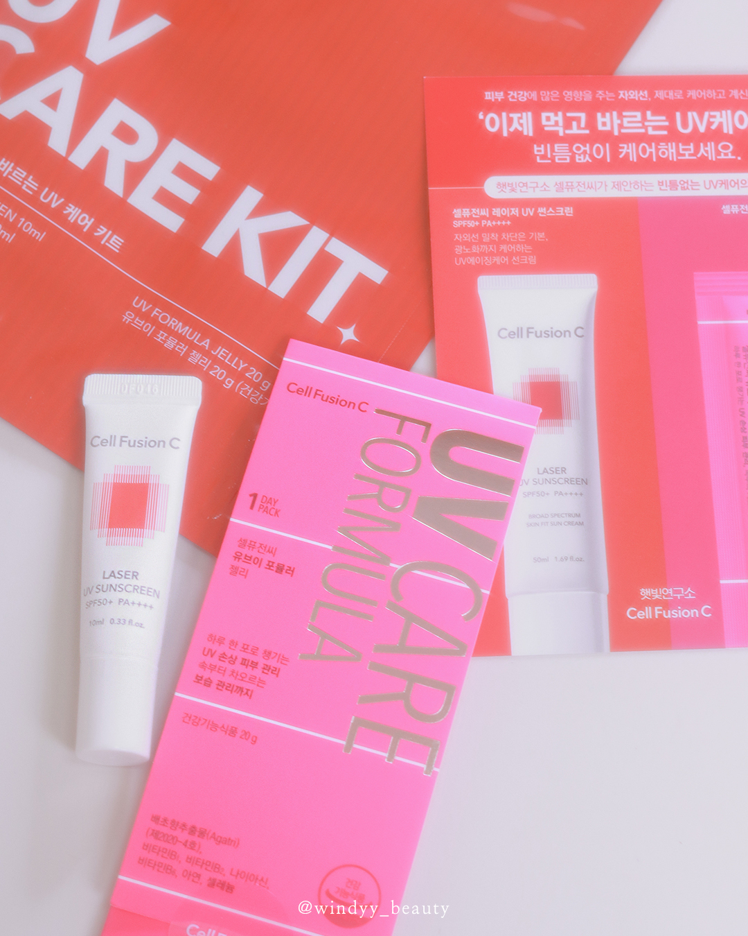#제품제공
#셀퓨전씨 #레이저UV썬스크린 #UV포뮬러젤리

셀퓨전씨 레이저 UV 썬스크린
셀퓨전씨 UV 포뮬러 젤리

cellfusionc.official 

레이저 UV 썬스크린은 SPF50+ PA++++ 등급으로 
자외선 차단 지수가 정말 높고 UVA와 UVB를 모두 
효과적으로 차단해주며 가볍고 산뜻하게 발리면서도
피부에 충분한 보습감을 전달해 백탁현상도 거의
없어 메이크업 베이스로도 사용하기 정말 좋아요.

피부 진정 효과가 있어서 민감한 피부를 가진 
분들에게도 추천드리며 데일리로 사용하기 좋아요.

UV 포뮬러 젤리는 먹는 자외선 케어 제품으로 하루에
한 포씩 먹으면 자외선으로 인한 피부 손상을 
관리하고 피부 보습 개선에 도움을 줄 수 있어요.

100% 국내산 배초향 추출물이 1000mg이 들어있는데
이 성분이 자외선으로 인한 피부 손상을 관리하는데 
도움을주고 자몽맛이라 상큼하고 맛있어요,

#파룸체험단 #cellfusionc #햇빛연구소 #먹고바르는UV케어 #완벽한자외선케어 #셀퓨전씨썬스크린 #셀퓨전씨젤리