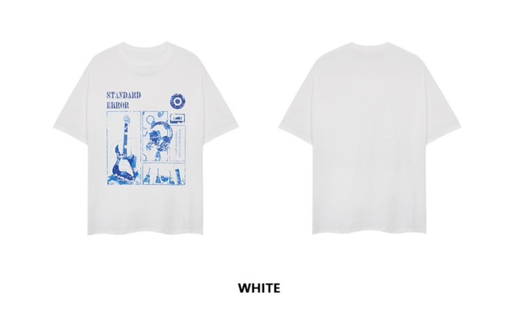 87-STAN259 스트럼 사운드 크랙 솔리드 반팔티셔츠 (2color)