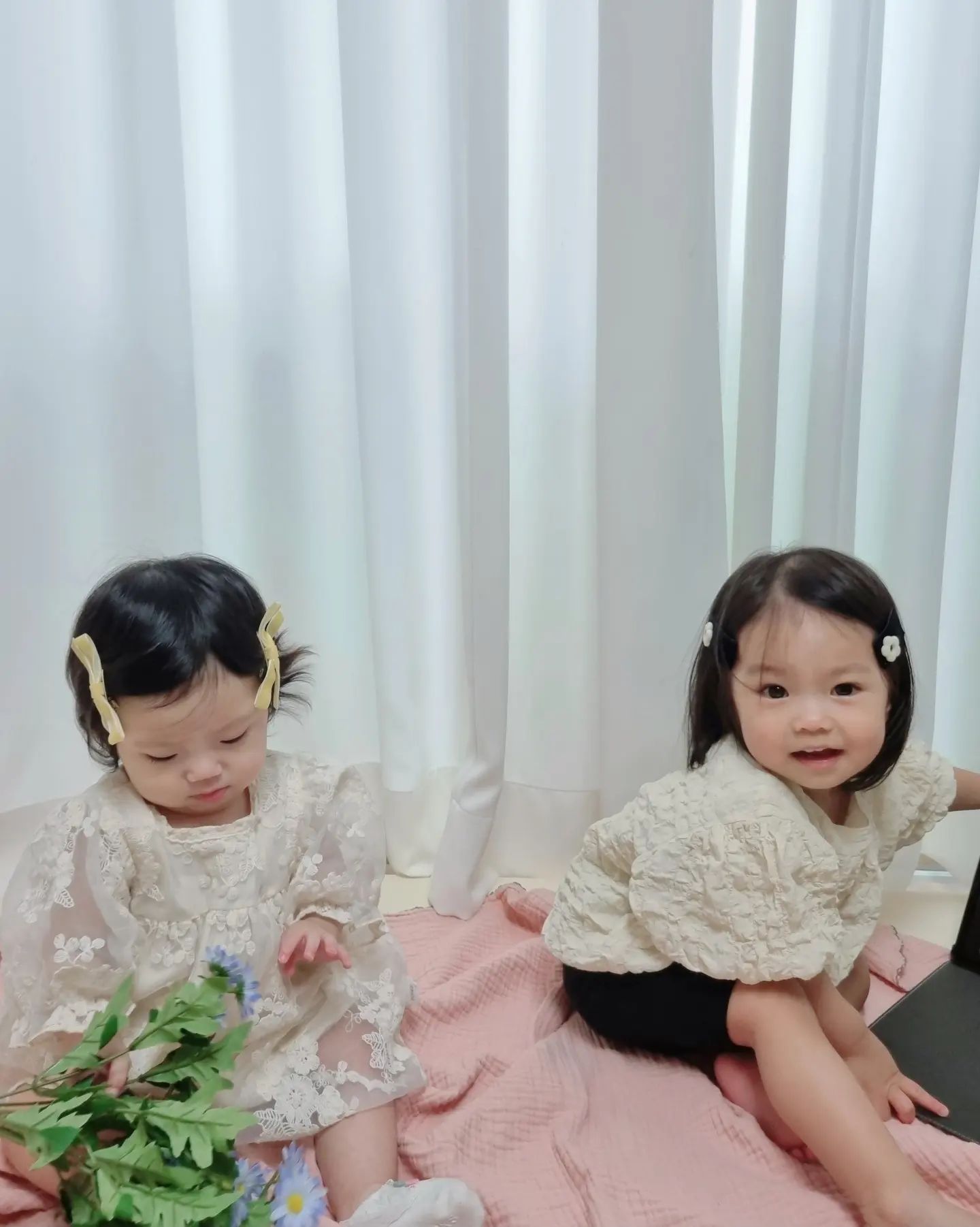 우리 귀염둥이들 사랑해ᰔᩚ
⠀
⠀
⠀
#연년생자매 
#20개월아기 #8개월아기