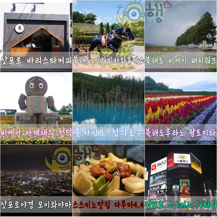 [3박 4일 북해도여행] 3박4일 홋카이도여행 여행코스 : 여름 홋카이도