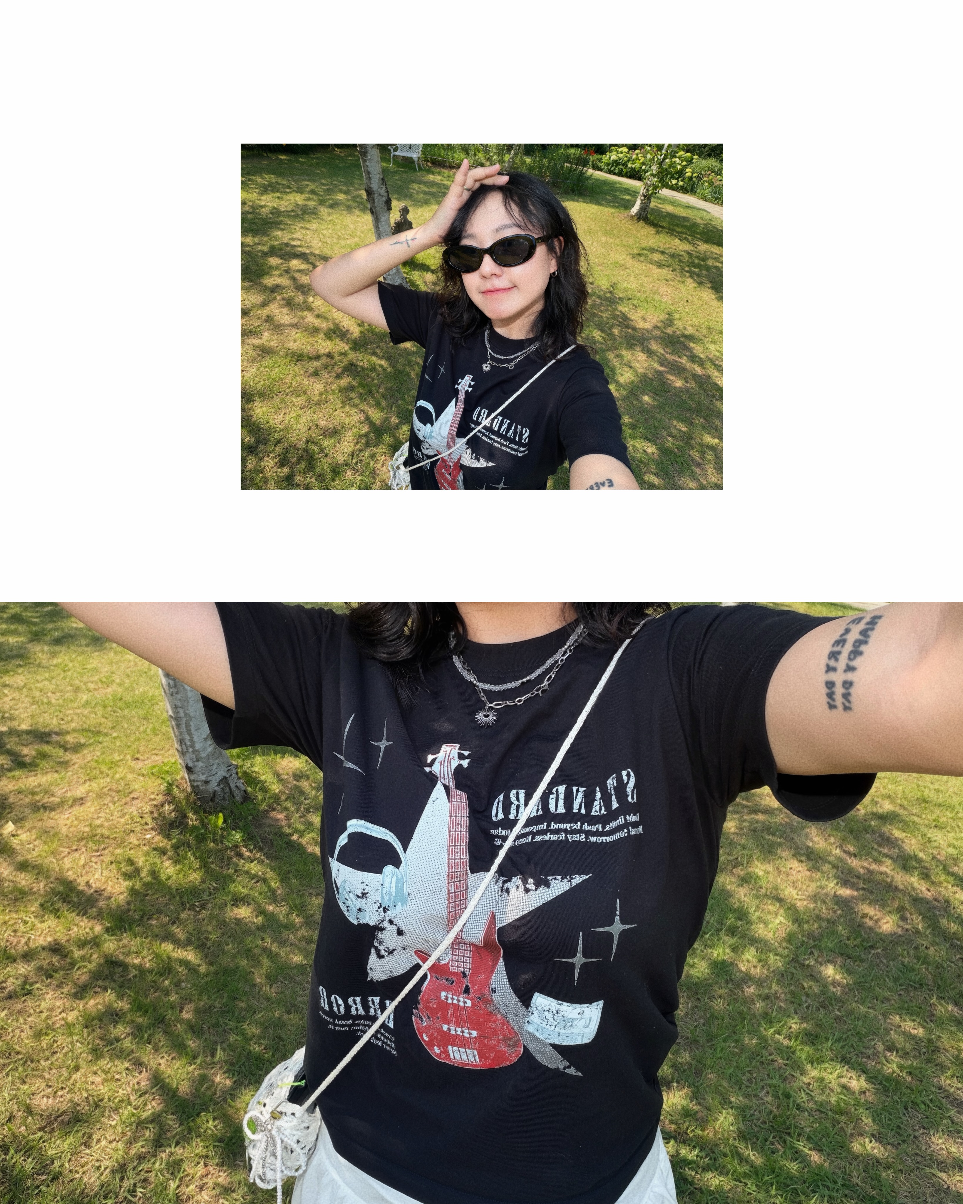 락스타를 꿈꾸는 걸지도..★ 

#광고 #스탠다드에러
꾸민듯 안꾸민듯한 무드 내기 좋은 반팔
여유로운 핏이라 부담 없이 입기 좋고
무엇보자 착용감이 부드러워서 손이 자주감..♥ 

빈티지한 컬러감 덕분에 룩에 자연스럽게 포인트를 줌🙌🏻

구름 pick 87-STAN255 유니버스 스트럼 빈티지 솔리드 S size
