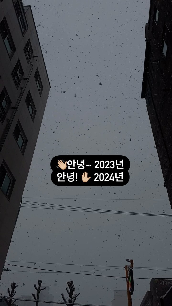 눈이 무지무지 많이 온 
2023년 12월 30일

하얀 눈이 반가우면서도 피곤하고;
즐거우면서도 심란한 마무리😂
어서와라 2024년!!
#