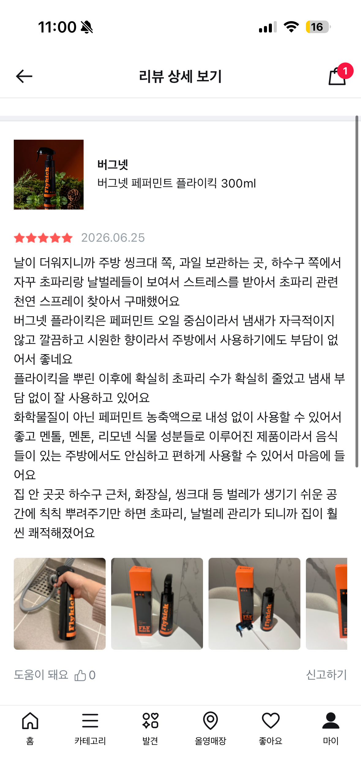 [버그넷] 버그넷 플라이킥 (올리브영)