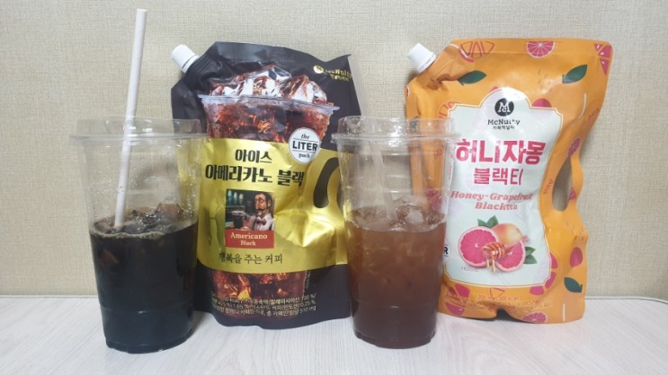 진~하게 맛있고 편한 한국 맥널티 1리터 대용량 커피, 음료 리뷰