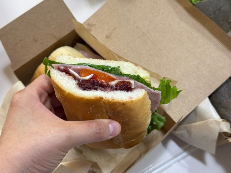 강동구샌드위치 맛집 어스샌드위치 포장해서 먹어봤어요
