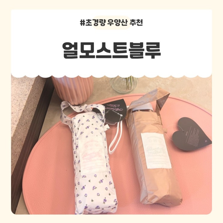 초경량 우양산 추천, 얼모스트블루 암막 우양산으로 여름 준비 완료