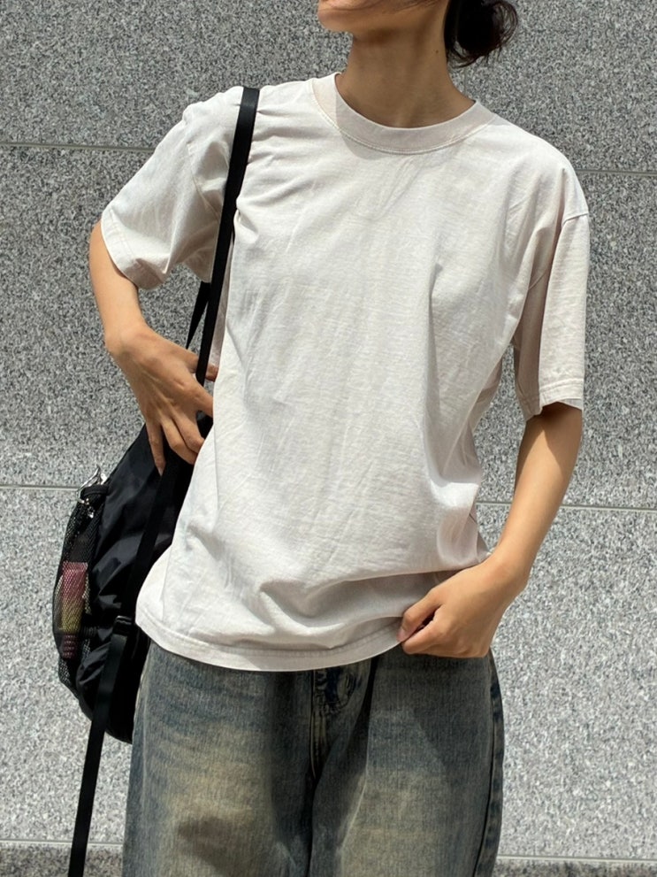 [빈티지한 웜톤 반팔티 추천] 스탠다드에러 피그먼트 오버핏 반팔티 착용후기
